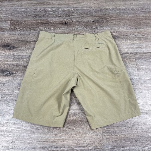 Eddie Bauer Men's Travex Outdoor Shorts Zipped Cargo Pockets Hiking Size 36 Tan - Picture 10 of 10